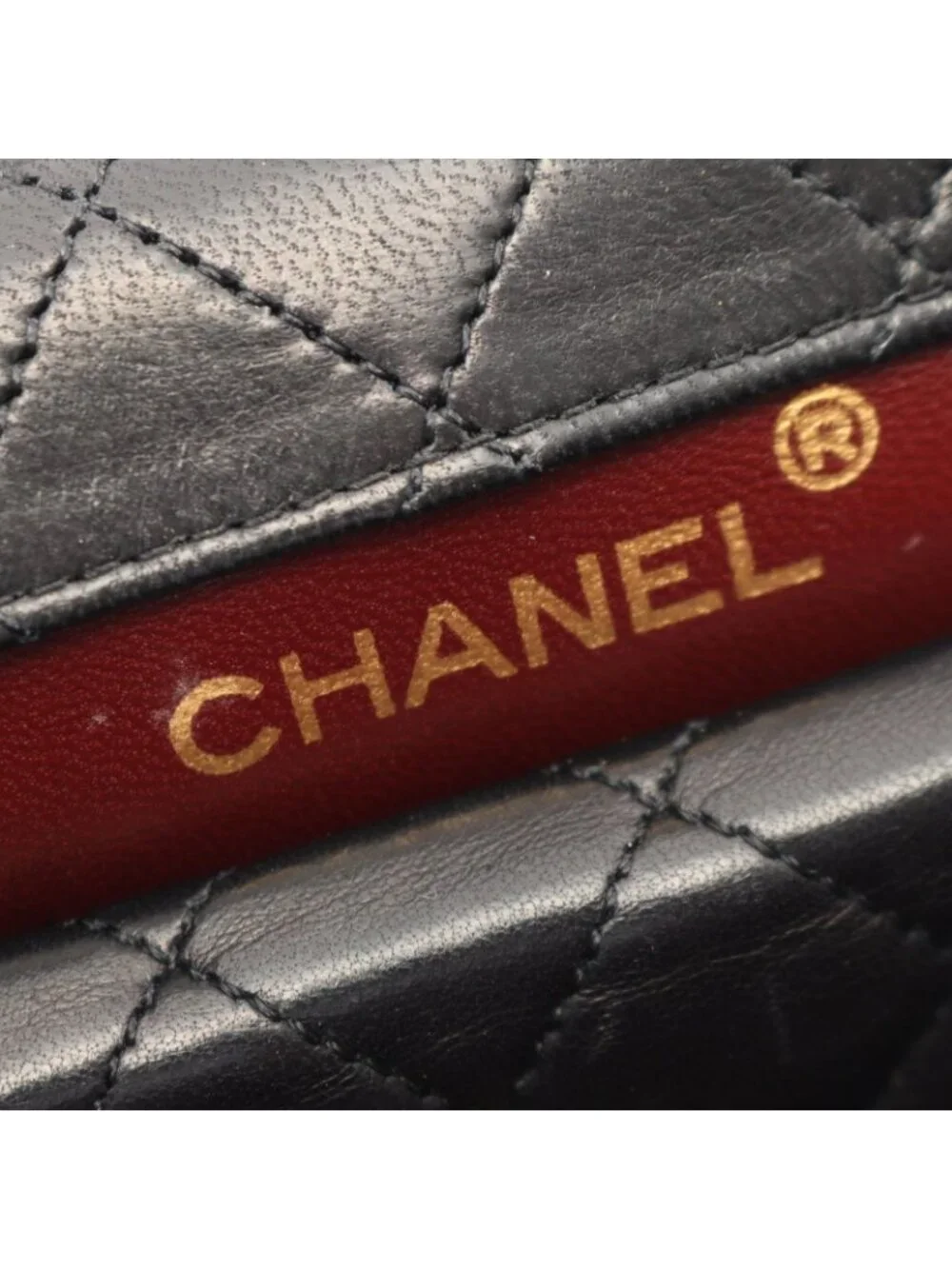 Chanel Shoulder Bag Quilted Black Leather Chain